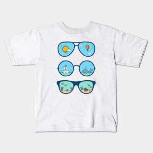 Sunglasses Lanscape Kids T-Shirt